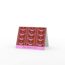 El día de tarjeta del día de San Valentín rojo y r tarjetas