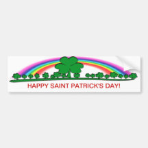 ¡EL DÍA FELIZ DE SAN PATRICIO! BENDICIÓN IRLANDESA ETIQUETA DE PARACHOQUE