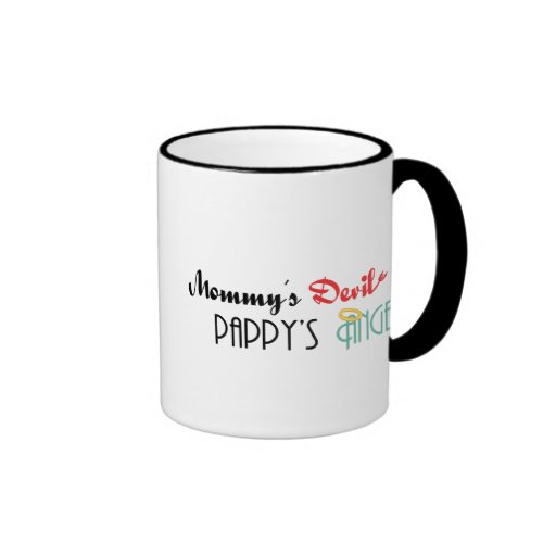 El diablo de la mamá, el ángel de Pappy Tazas De Café