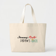 El diablo de la mamá, el ángel del Papaw Bolsas