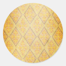 EL DIAMANTE DE ORO DE ARGYLE FORMA A LOS TEMPORERO PEGATINAS REDONDAS