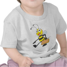 El dibujo animado lindo de la abeja lleva al agreg camisetas