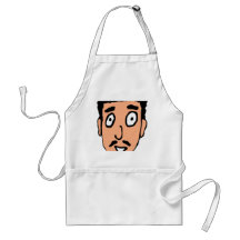 El dibujo animado malo coge la línea individuo fan delantal