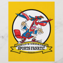 EL DIBUJO ANIMADO MÁS GRANDE DE FANATIC HOMBRE DE  TARJETA PUBLICITARIA