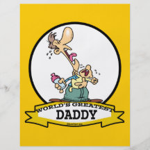 EL DIBUJO ANIMADO MÁS GRANDE DEL PAPÁ DE LOS MUNDO FLYER PERSONALIZADO