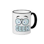 El dibujo animado observa con el FRIKI de los vidr Taza De Café
