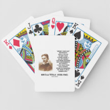El dinero de Nikola Tesla invirtió la humanidad de Baraja Cartas De Poker