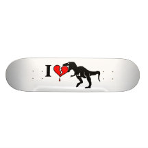 El dinosaurio come el corazón monopatín personalizado