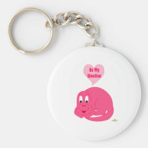 El dinosaurio rosado suave del bebé lindo sea mi D Llaveros Personalizados