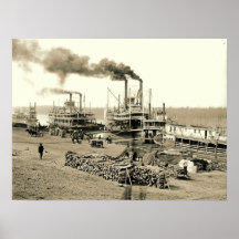 El dique de Vicksburg en Mississippi 1903 Posters