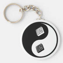 El dirigir de Yin Yang Llaveros Personalizados