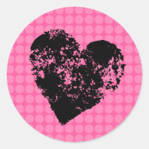 El disco rosado y negro puntea al pegatina del sel