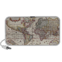 El diseño antiguo del mapa de Viejo Mundo del vint iPod Altavoces