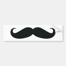 El diseño del bigote pegatina de parachoque