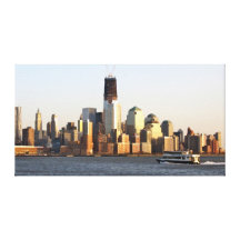 El distrito financiero de Manhattan conmuta Impresiones En Lona