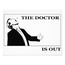El doctor está hacia fuera comunicado personal  