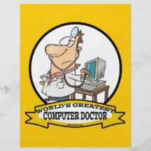 EL DOCTOR MÁS GRANDE MEN CARTOON DEL ORDENADOR DE  TARJETÓN