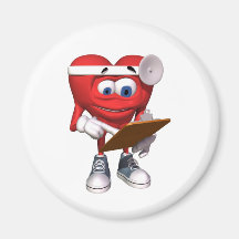 El doctor médico Cute del corazón Iman De Frigorífico