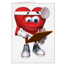 El doctor médico Cute del corazón Tarjetón