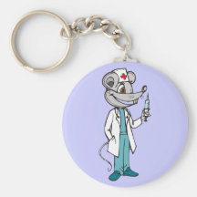 El doctor Nurse Mouse Llavero Personalizado