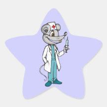 El doctor Nurse Mouse Calcomanías Forma De Estrellas