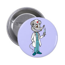 El doctor Nurse Mouse Pin