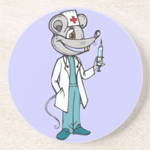 El doctor Nurse Mouse Posavasos Para Bebidas