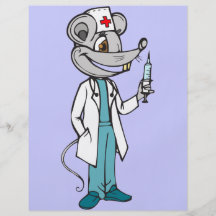 El doctor Nurse Mouse Tarjetas Informativas
