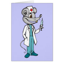 El doctor Nurse Mouse Tarjetón