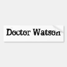 El doctor Watson Etiqueta De Parachoque