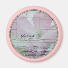 El Dogwood de la gratitud inspiró floral rosado Imanes