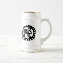 El dragón se encrespó en un círculo tazas de café