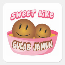 El dulce tiene gusto del pegatina de Gulab Jamun