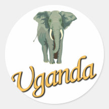 El elefante africano pegatinas redondas