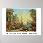 El embarque de Santa Ursula de Claude Lorrain Posters