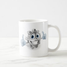 El engranaje que da los pulgares sube el personaje tazas