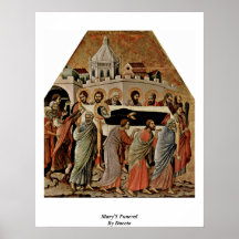 El entierro de Maria por Duccio Impresiones