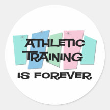 El entrenamiento atlético es Forever Etiquetas Redondas