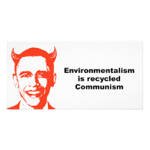 El Environmentalism es comunismo reciclado Tarjetas Fotográficas