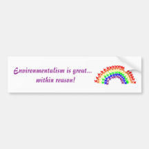 El Environmentalism es grande… dentro de razón Pegatina De Parachoque