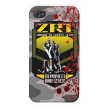 El equipo de la respuesta del zombi guarda calma y iPhone 4 carcasas