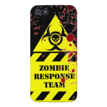 El equipo de la respuesta del zombi guarda calma y iPhone 5 cobertura