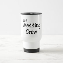 El equipo del boda taza de café