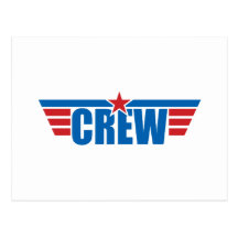El equipo se va volando la insignia - aviación tarjeta postal