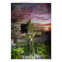 Él es Hallelujah subido, tarjeta de pascua religio