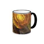 El espiral de la taza de café del extracto de la v