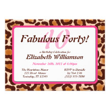El estampado leopardo fabuloso 40 y el cumpleaños  comunicados personales 