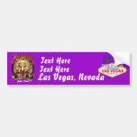 El estilo del casino de Vegas ve por favor notas Pegatina De Parachoque