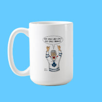 El estilo del papá de la fan de hockey tazas