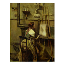 El estudio de Corot Tarjetas Postales